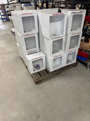 Aed cabinet scratch and - cabinet,